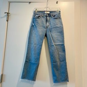 Abercrombie & Fitch curve love ultra high rise ankle straight jeans